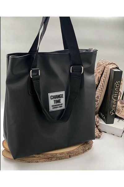 zehrakocak Γυναικεία μαύρη τσάντα ώμου Shopper