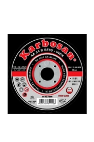 KARBOSAN Inox Metal Kesici Ince Taş 115 Mm 25 Adet