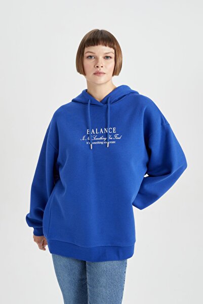 DeFacto Hrubá mikina Oversize Fit s kapucňou B4062ax23au