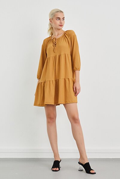 PAULMARK Tie Collar Dress