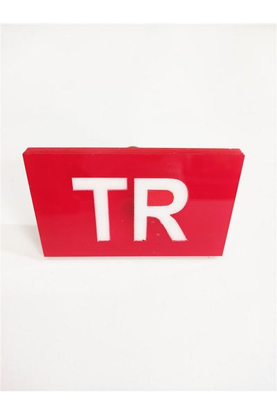 REPLAX TR Red Plexiglass Shutter Emblem with Screw