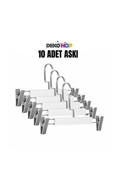 DEKOHOP Elbise Pantolon Etek Askısı Ahşap Mandallı Askılık 1. Sınıf Kalite Ah...