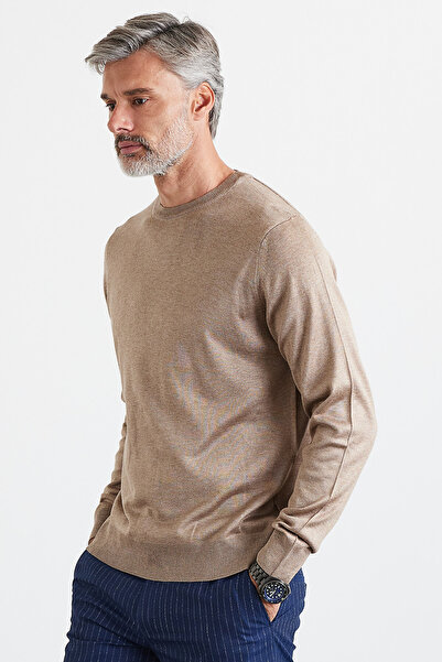 Livio Ferri Ανδρικό πλεκτό πουλόβερ με κανονική εφαρμογή με λαιμόκοψη