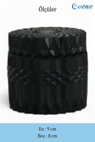 Evene Black Dragee Sugar Bowl - Model 13 with Lid