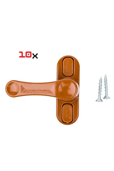 Pandogo Window Lock 10 Pieces Pull Door and Window Safety Device Security Product Lock Light Coffee