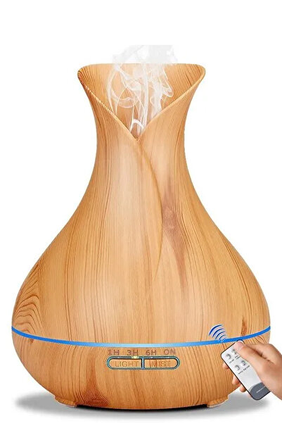 TECHNOMEN 550 ml Ultrasonik Aroma Difüzörü 7 Renk Led Işıklı Aromatik Oda Kok...