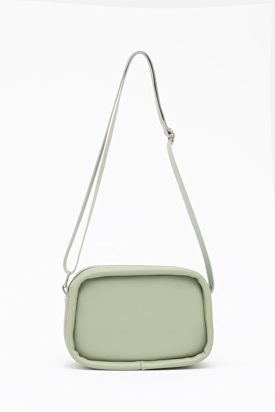 SHAKA Mint Green Shk62 Single Compartment Faux Leather Crossbody Shoulder Bag L:15 W:21 W:7 cm