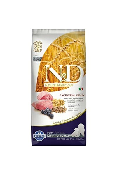 Farmina N&d Düşük Tahıllı Kuzu Etli Ve Yaban Mersinli Orta Ve Büyük Irk Yavru Köpek Maması 12 Kg