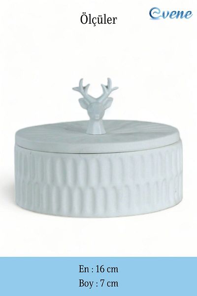 Evene White Sugar Bowl with Lid Model 22
