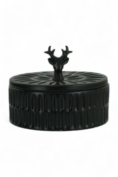 Evene Kapaklı Şekerlik Drajelik Şekerlik Siyah Renk Model 22