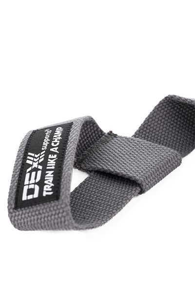 Dex Supports Lasting Energy Lifting Straps 2 Pack Gray