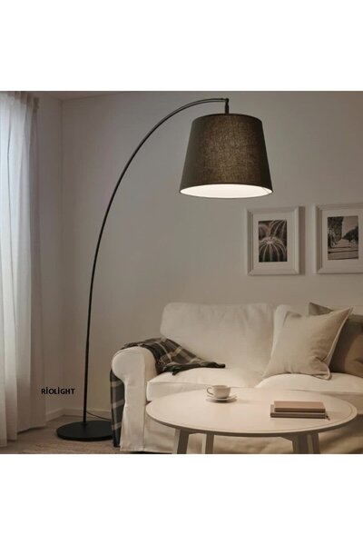 RİOLİGHT VİNTAGE,RETRO RUSTİK SİYAH METAL GÖVDE KUMAŞ HAREKETLİ BAŞLIK 1XE27 ...