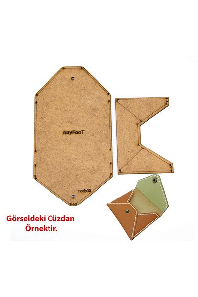 AiryFooT Καλούπι πορτοφολιού DIY, Καλούπι δερμάτινο χόμπι 2 τεμαχίων, Ib03