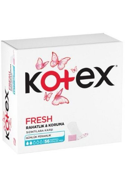 Kotex Fresh Comfort - 56 Normal Pads Against Daily Leaks