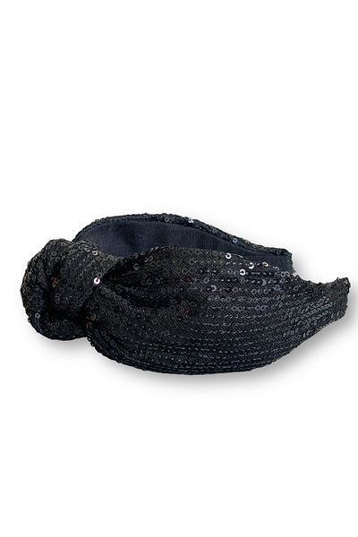 ZELİCE TASARIM Sequined and Sequined Knotted Black Crown Pul03 - Zelice