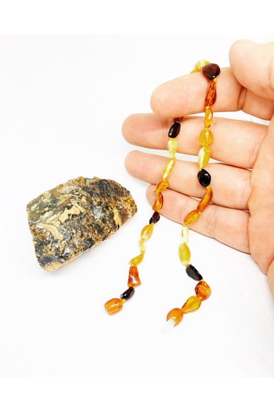 ay tespih Orijinal Baltık Damla Kehribar Bebek Diş Kolyesi