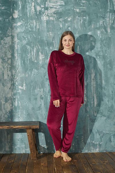 Mihra 13208-1 Soft Velvet Large Size Pajama Set