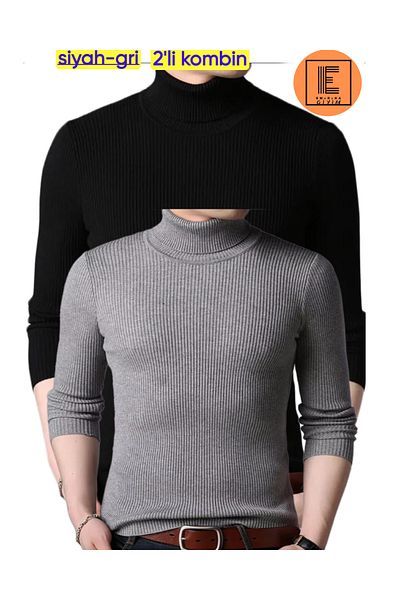 EMKA GİYİM Pulover din 2 piese cu guler rotit
