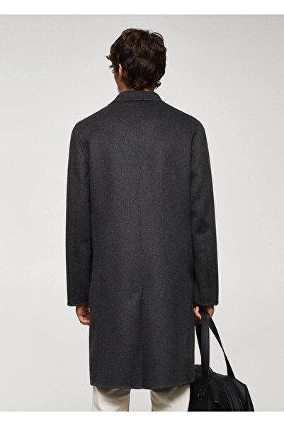 MANGO Man El yapımı geri dönüştürülmüş yünlü palto