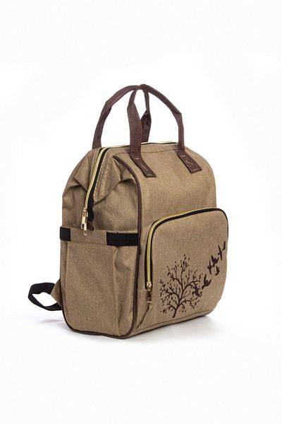 Yerli Mother Baby Care Backpack with Bottle Thermos and Liquid-Proof Hanger
