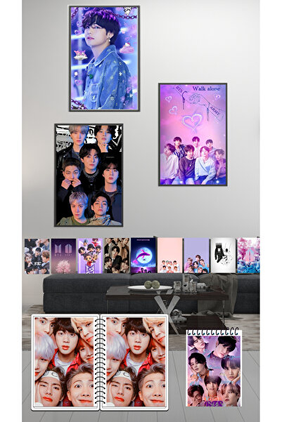 animeandyourworld Bts 3 Adet Poster 9 Adet Fotokart 1 Adet A5 Defter 1 Adet N...