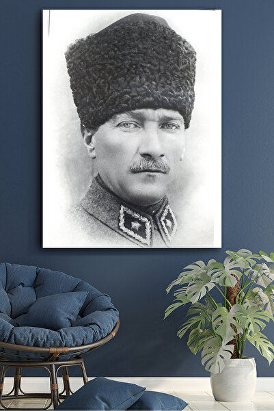 Blok Design Kanvas Tablo Resim Atatürk Resim Fotoğrafları Dekoratif Duvar Tab...