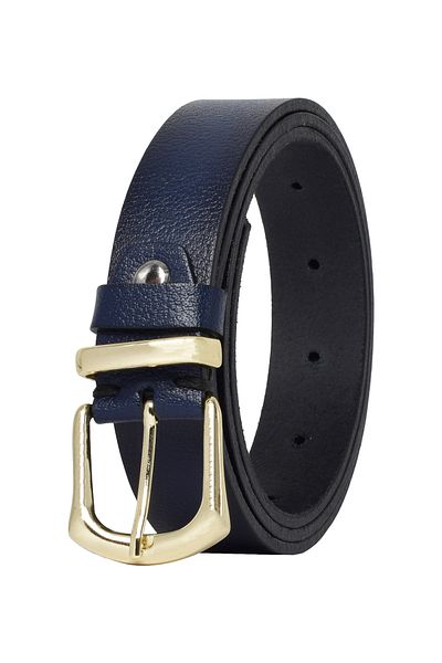 GoDeri 100% Genuine Leather Gold Buckle, Navy Blue Women's Belt with Metal Bridge, 3 Cm=2pcs-3cm-kd-42-gold.tk