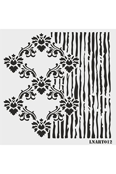 LİNEART LNART012 استنسل نمط دوار - 25x25 سم