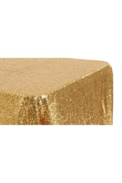 MER HOME Επιτραπέζιο πανί με παγιέτες σε χρυσό κίτρινο (χρυσό).