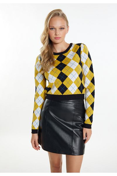 myMo ROCKS Strickpullover – Spitzendetail