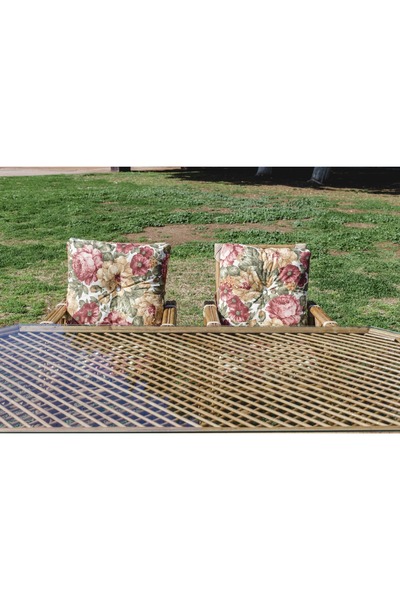 DEKORZADE Melodi 6 Kişilik balkon bahçe teras mobilyası balkon takımı bahçe takımı