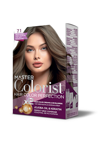 Master colorist Hair Color Perfection Set Boya 7.1 Küllü Kumral