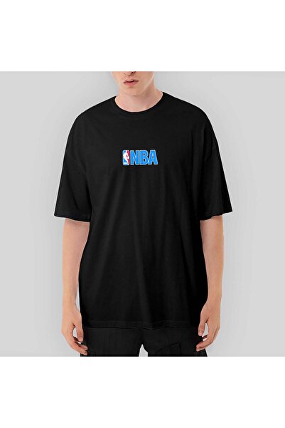 Tomris Hatun NBA Logo Oversize Black T-Shirt L