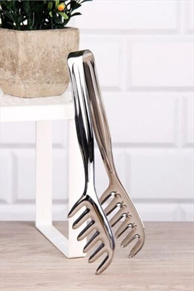 KT HOME Pasta Tongs Luxury Stainless Steel Patisserie Restaurant Hotel Cafe