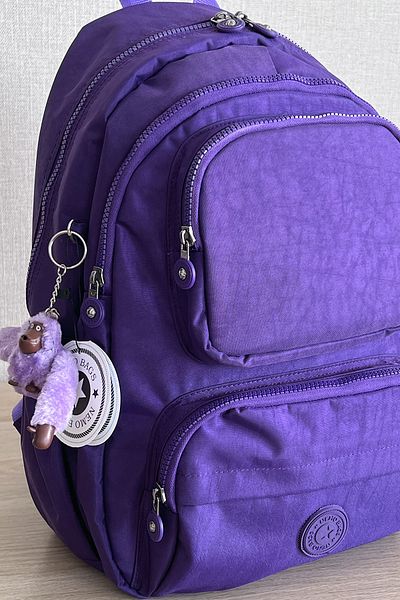 FCSTORE School Bag Unisex Purple Medium Size Waterproof Clinker Fabric Travel Laptop Bag Waterproof