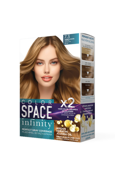 Color Space İnfinity Set Saç Boyası 7.3 Fındık Kabuğu