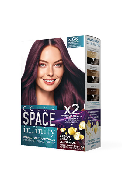 Color Space İnfinity Set Saç Boyası 3.66 Patlıcan moru