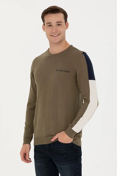 U.S. Polo Assn. Мъжки пуловер в цвят каки G081SZ0TK.000.1670219.VR027