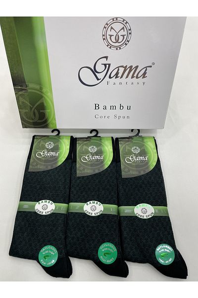 Gama Çorap 3 части бамбукови 100% естествени дебели зимни мъжки чорапи без шарки, без найлон