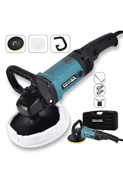 POWER BLACK Devir Ayarlı 1230w 230v Zımpara Pasta Cila Makinesi Mavi Renk