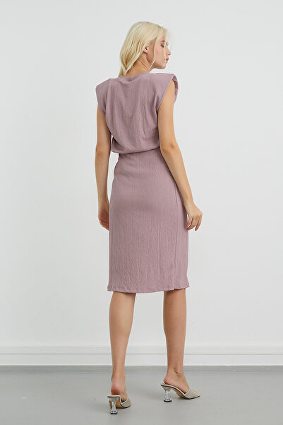 PAULMARK Fustă texturată cu talie adunată