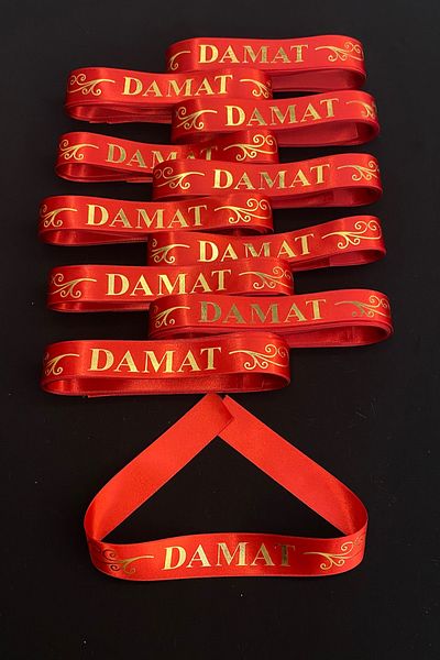 ZEYMERADE Red Groom Ribbon, Arm Ribbon, Arm Cuff, 1 Piece