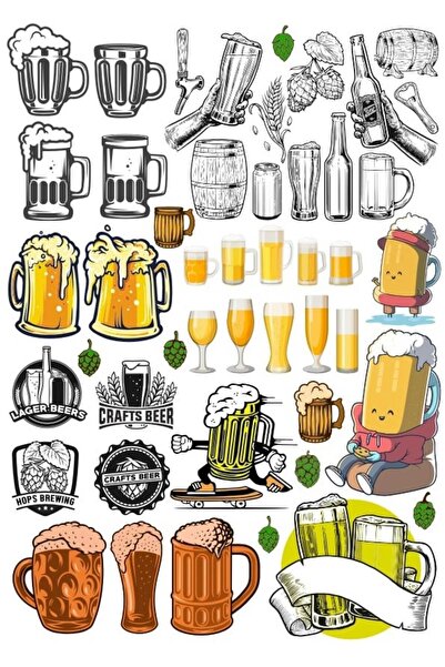 Reysa Tasarım مجموعة ملصقات بيرز مكونة من 20 قطعة للهاتف والكمبيوتر اللوحي وا...