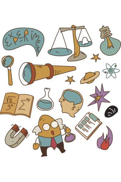 Reysa Tasarım مجموعة ملصقات الفضاء العلمي مكونة من 15 قطعة للهاتف والكمبيوتر ...