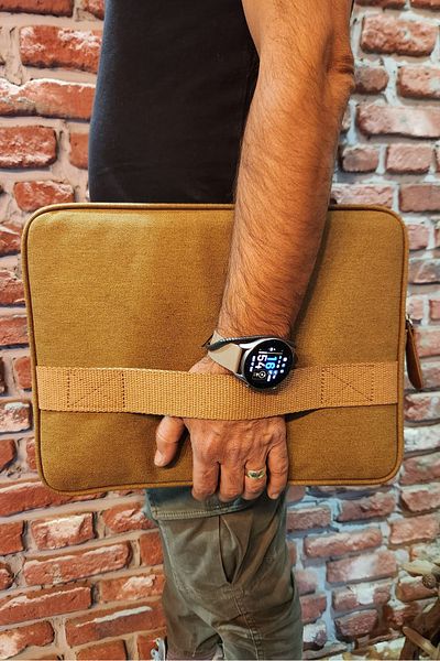 HNB Husă pentru laptop de 13 și 14 inchi, unisex, din pânză Camel