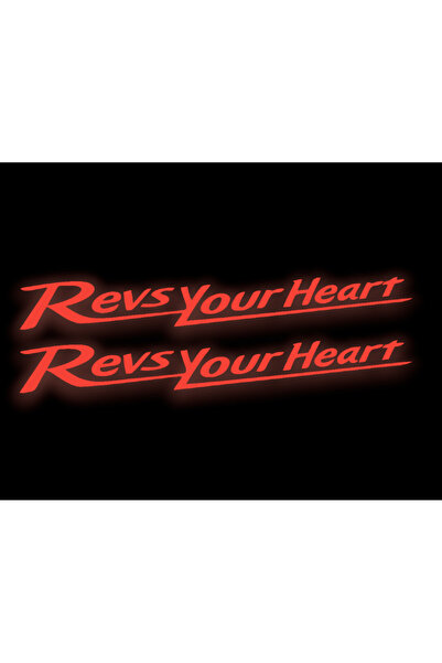YAMANB Revs Your Heart Sticker Yamaha Sticker 24cm*3cm 2 Adet REFLEKTİF KIRMIZI