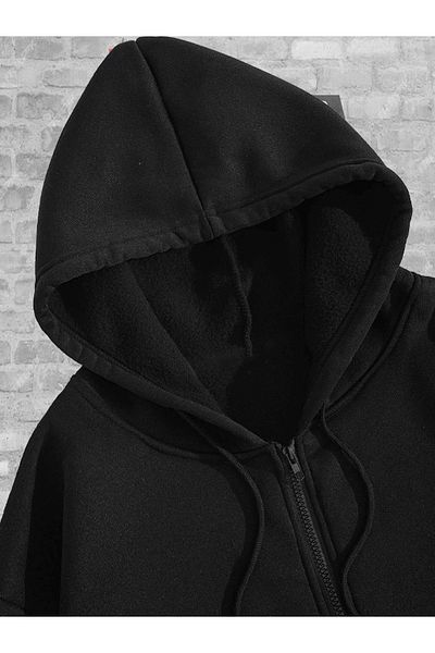 Joza Outdoors Unisex Tom and Jerry 3 νήματα με φερμουάρ με κουκούλα Φούτερ Fleece Jacket Ζακέτα Lover Couple