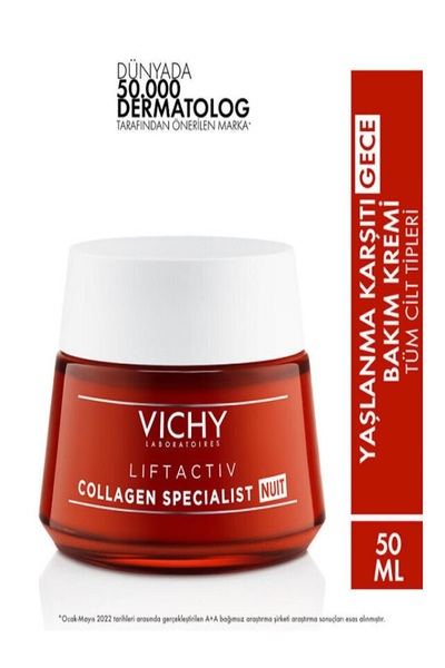 Vichy Liftactiv Collagen Specialist - 50ml Anti-Aging Night Care Cream