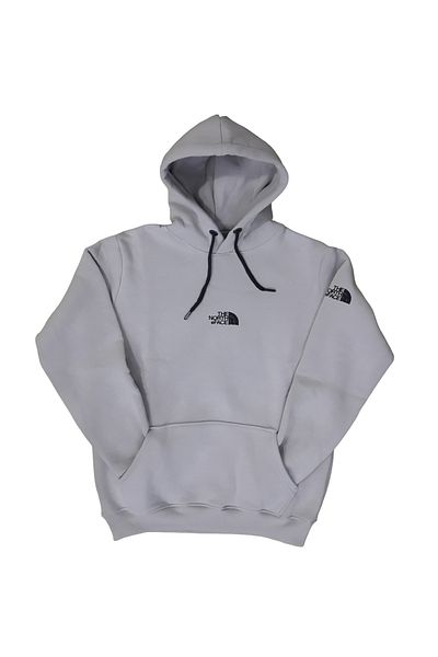 More Men's Hooded Lace-up Kangaroo Pocket Appliqued Stone Color Bomber Sweatshirt