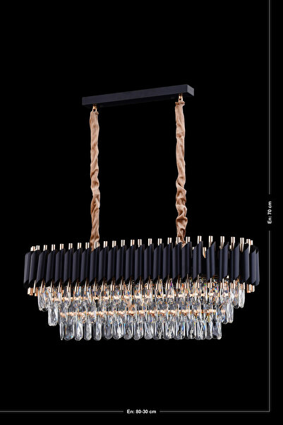 Almira MİHRAN KRİSTAL ALMİRA YEMEK MASASI SİYAH SARI KRİSTAL TAŞLI